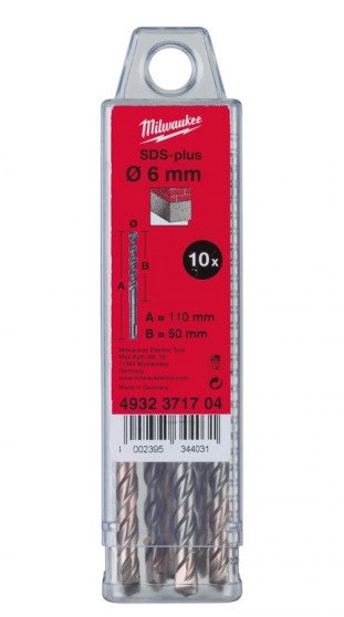 Набор буров Milwaukee SDS+ 12х210 Набор буров Milwaukee SDS+ 12х210