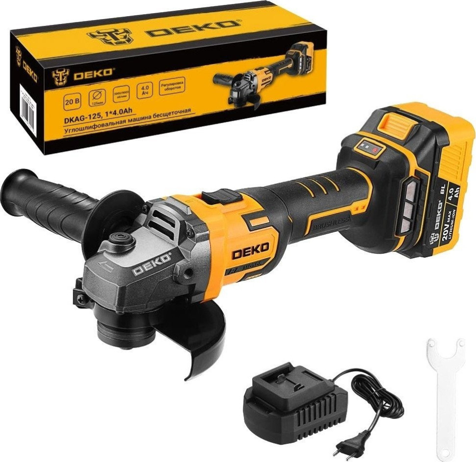 Угловая шлифмашина Deko DKAG-125 083-1063 (с 1-им АКБ) Угловая шлифмашина Deko DKAG-125 083-1063 (с 1-им АКБ)