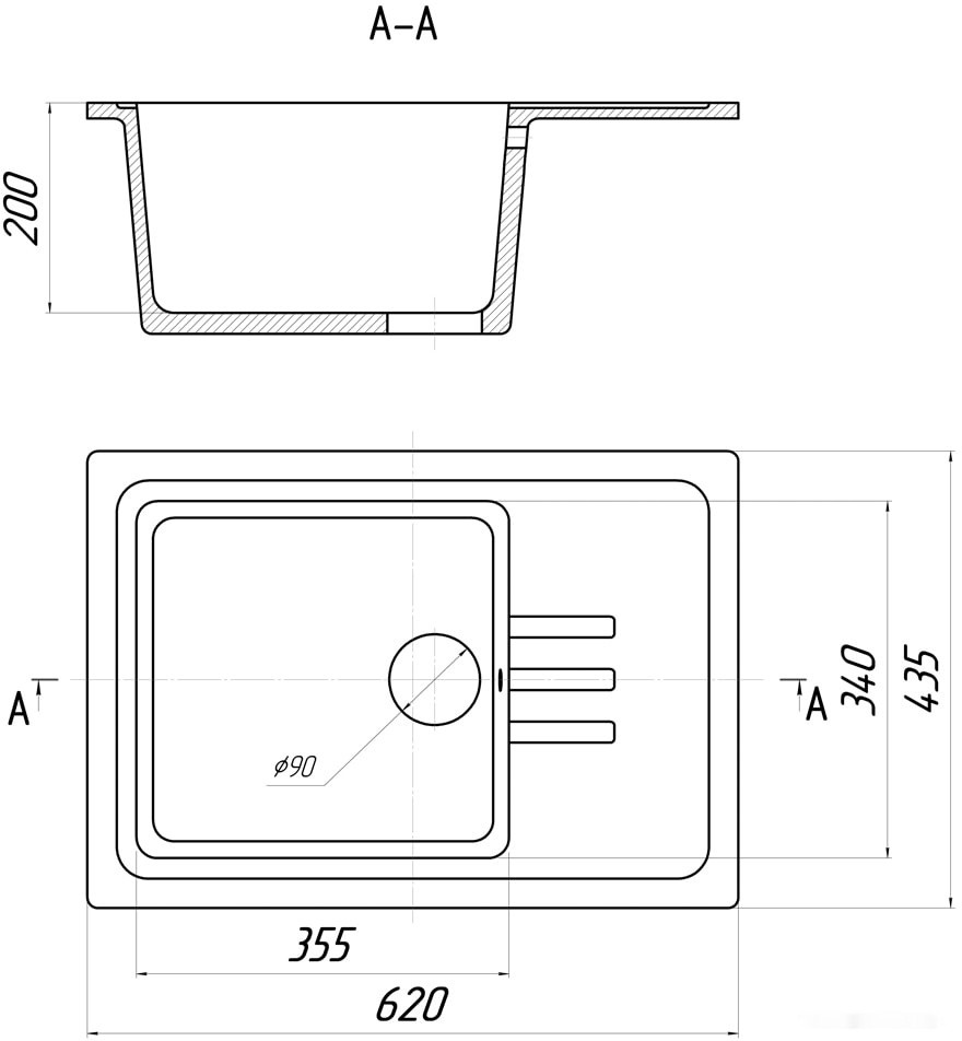Кухонная мойка Gerhans B15 (оникс) Кухонная мойка Gerhans B15 (оникс)