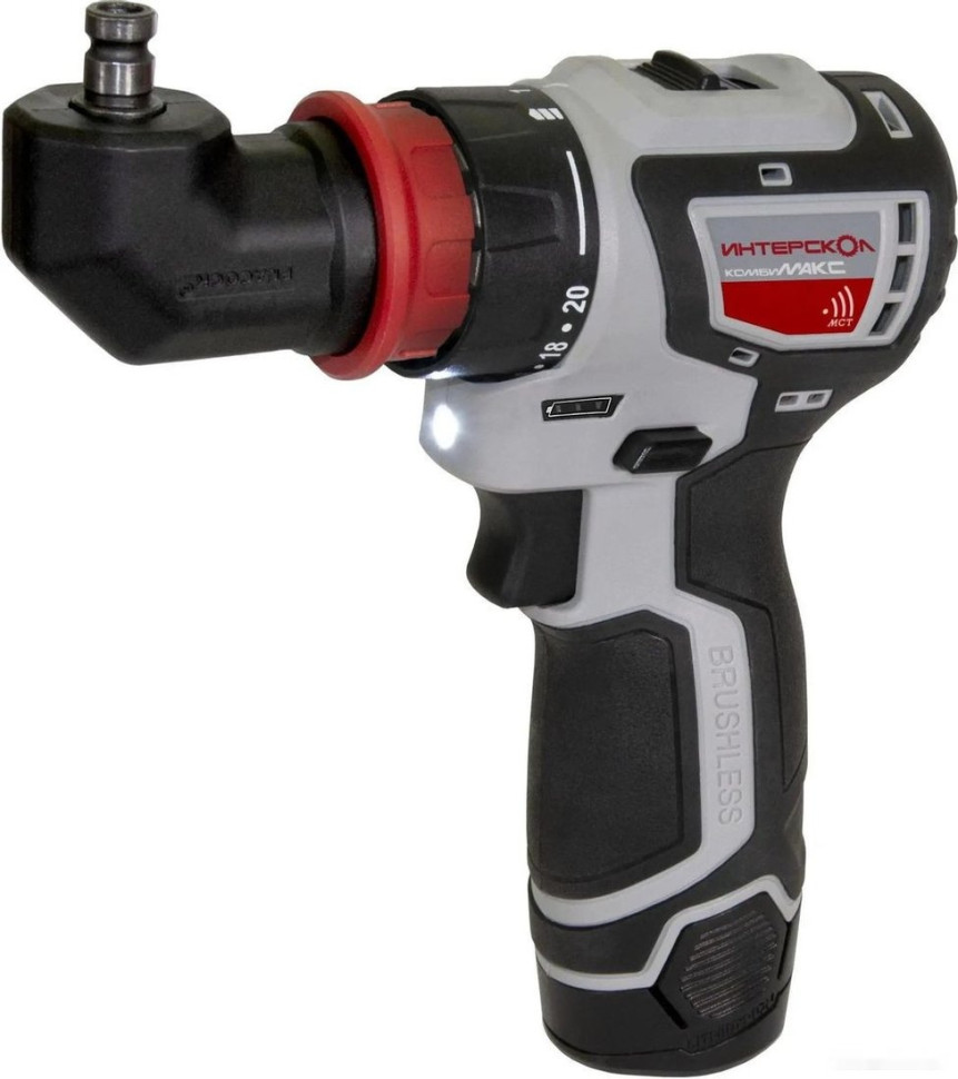 Дрель-шуруповерт Интерскол КомбиМАКС ДА-10/12В 36 687.2.2.78 (с 2-мя АКБ, сумка, набор патронов) Дрель-шуруповерт Интерскол КомбиМАКС ДА-10/12В 36 687.2.2.78 (с 2-мя АКБ, сумка, набор патронов)