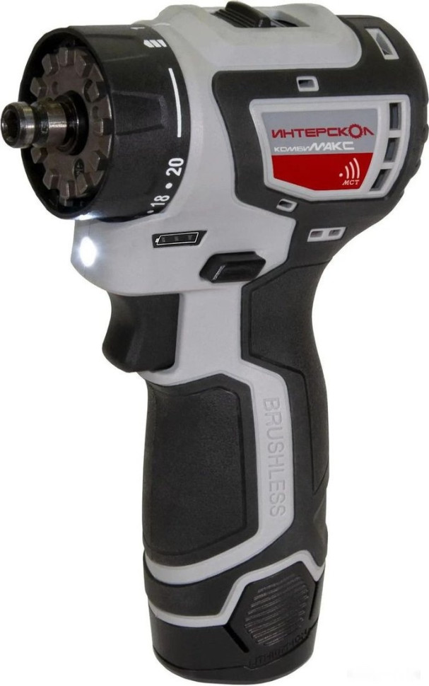 Дрель-шуруповерт Интерскол КомбиМАКС ДА-10/12В 36 687.2.2.78 (с 2-мя АКБ, сумка, набор патронов) Дрель-шуруповерт Интерскол КомбиМАКС ДА-10/12В 36 687.2.2.78 (с 2-мя АКБ, сумка, набор патронов)