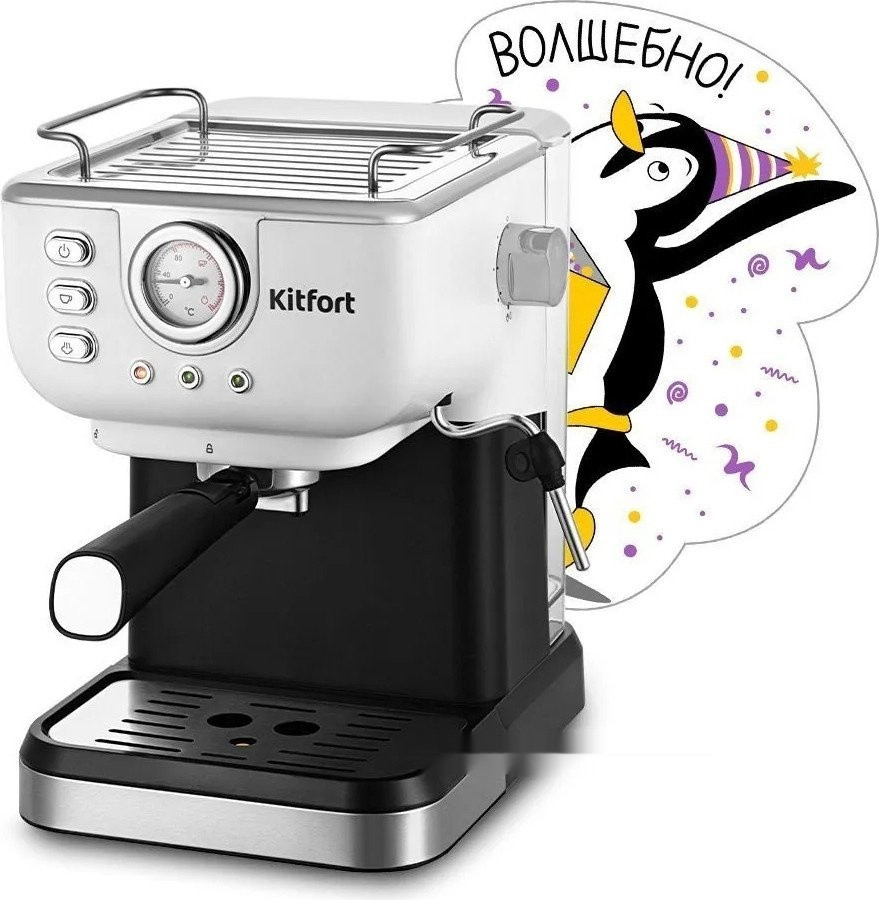 Рожковая кофеварка Kitfort KT-7506 Рожковая кофеварка Kitfort KT-7506