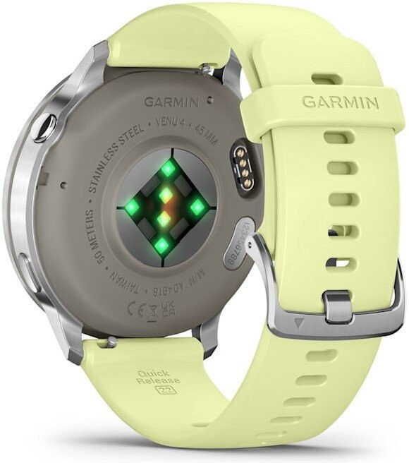 Умные часы Garmin Venu 4 45 мм (серебристый/желтый)