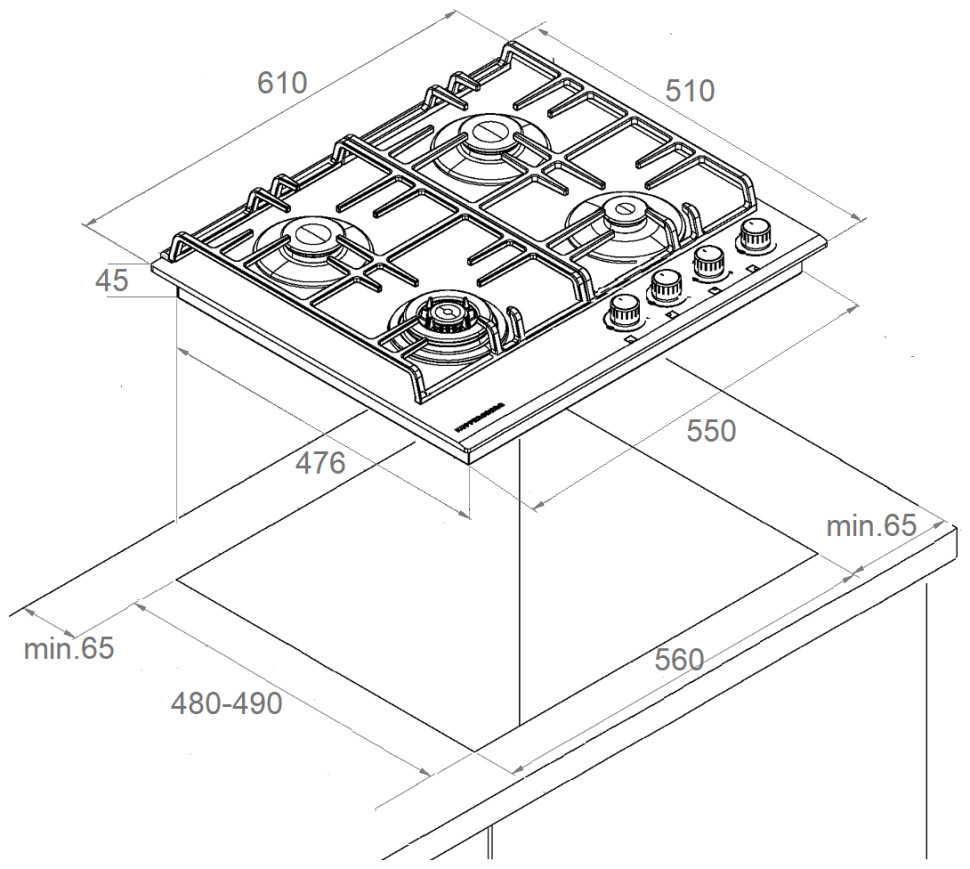 Варочная панель Kuppersberg FS 601 C Bronze Варочная панель Kuppersberg FS 601 C Bronze