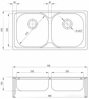 Кухонная мойка Deante Xylo ZEX 0203 (сатин)