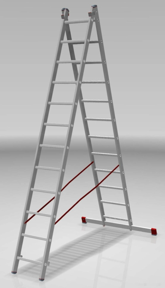 Лестница-стремянка Новая Высота NV 522 двухсекционная индустриальная 2x12 ступеней Лестница-стремянка Новая Высота NV 522 двухсекционная индустриальная 2x12 ступеней