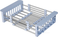 Кухонная мойка Saniteco 4848 + Spike F9S07011 (сатин, с сифоном, дозатором и коландером)