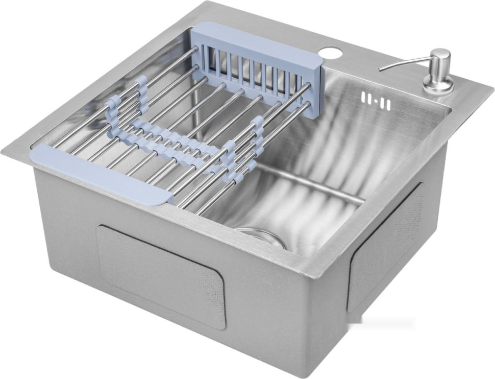 Кухонная мойка Saniteco 4848 + Spike F9S07011 (сатин, с сифоном, дозатором и коландером) Кухонная мойка Saniteco 4848 + Spike F9S07011 (сатин, с сифоном, дозатором и коландером)