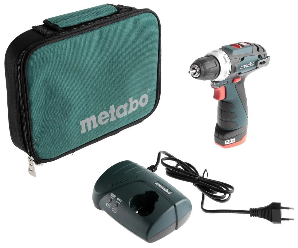 Дрель-шуруповерт Metabo PowerMaxx BS 600079500 (с 1-м АКБ и сумкой) Дрель-шуруповерт Metabo PowerMaxx BS 600079500 (с 1-м АКБ и сумкой)