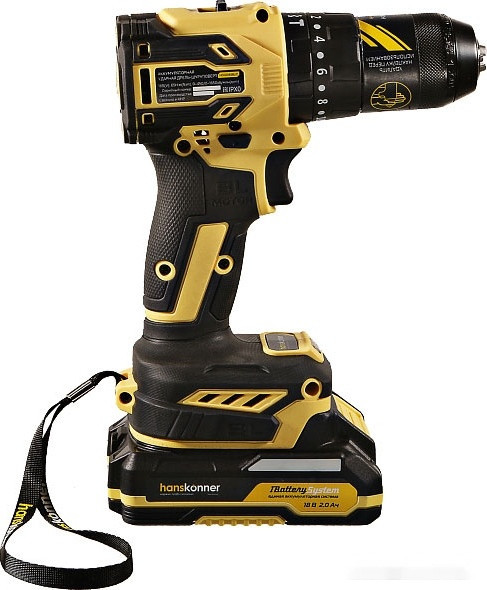 Ударная дрель-шуруповерт Hanskonner HCD2065BLIC (с 2-мя АКБ, кейс) Ударная дрель-шуруповерт Hanskonner HCD2065BLIC (с 2-мя АКБ, кейс)
