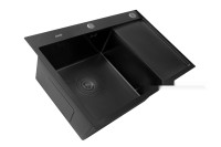 Кухонная мойка Astir Decor PVD Black C78x51BL (с сифоном, дозатором и коландером)