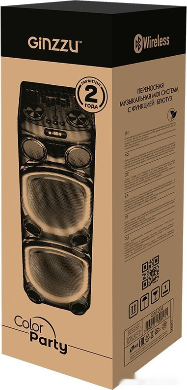 Колонка для вечеринок Ginzzu GM-204 Колонка для вечеринок Ginzzu GM-204