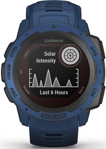 Умные часы Garmin Instinct Solar (голубой прилив)