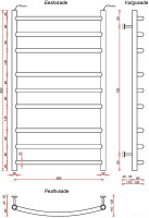 Полотенцесушитель Fincopper FC 90х50 (белый)