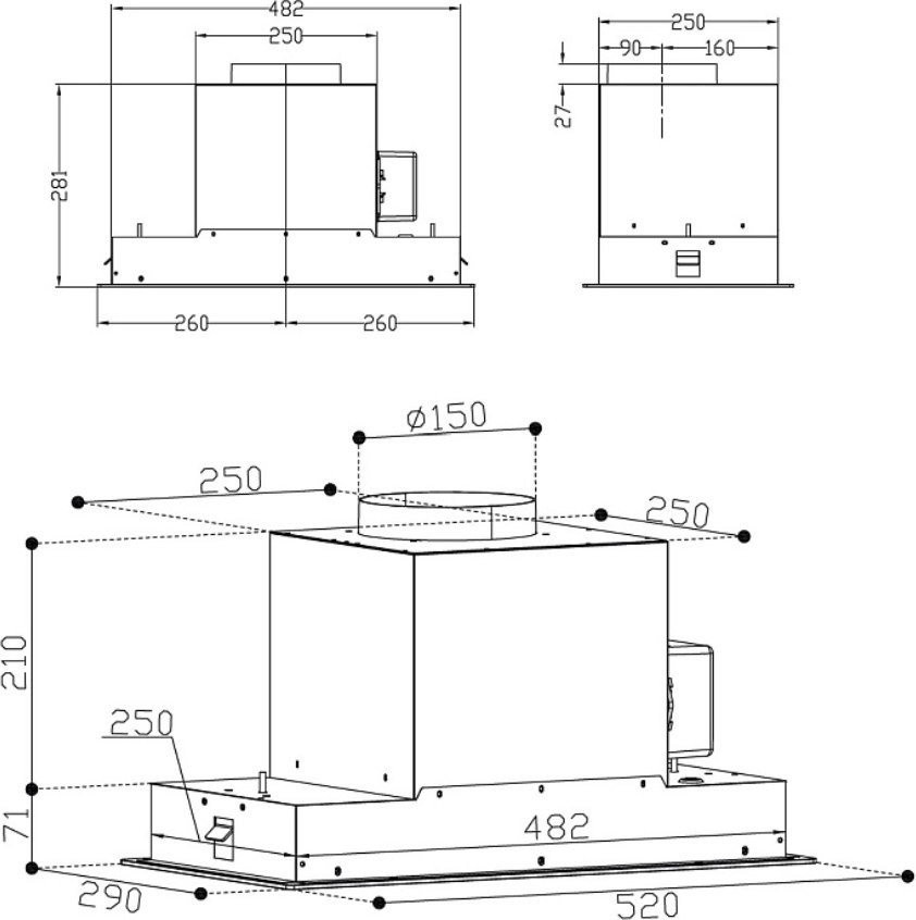 Вытяжка Korting KHI 6099 ICGN