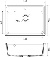 Кухонная мойка GranFest GF-LV-660 (серый)