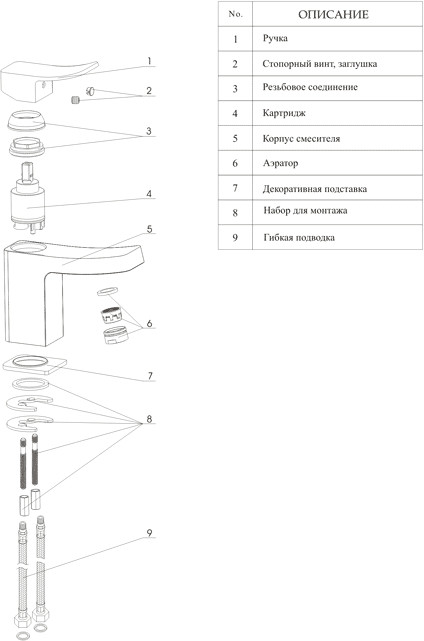 Смеситель Wasserkraft Aller 1063 Смеситель Wasserkraft Aller 1063
