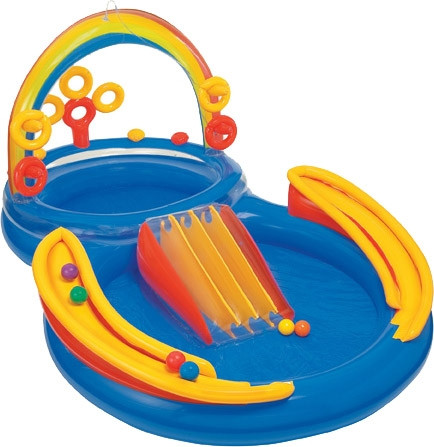 Бассейн INTEX Rainbow Ring Play Center 297x193x135 57453