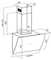 Вытяжка LEX Plaza GS 600 (черный)