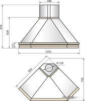 Вытяжка Elikor Форест 90П-650-П3Д (бежевый/дуб неокрашенный)