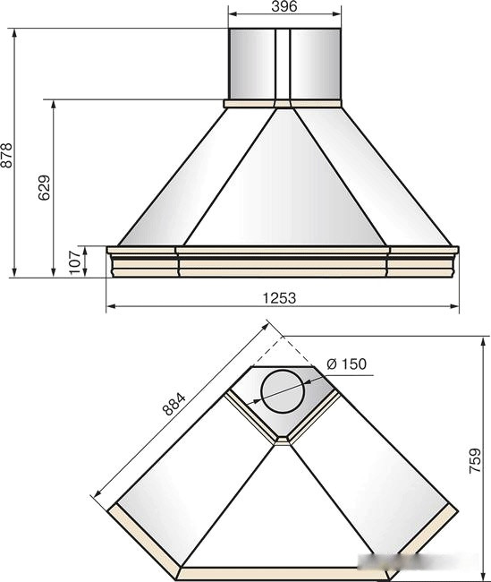 Вытяжка Elikor Форест 90П-650-П3Д (бежевый/дуб неокрашенный) Вытяжка Elikor Форест 90П-650-П3Д (бежевый/дуб неокрашенный)