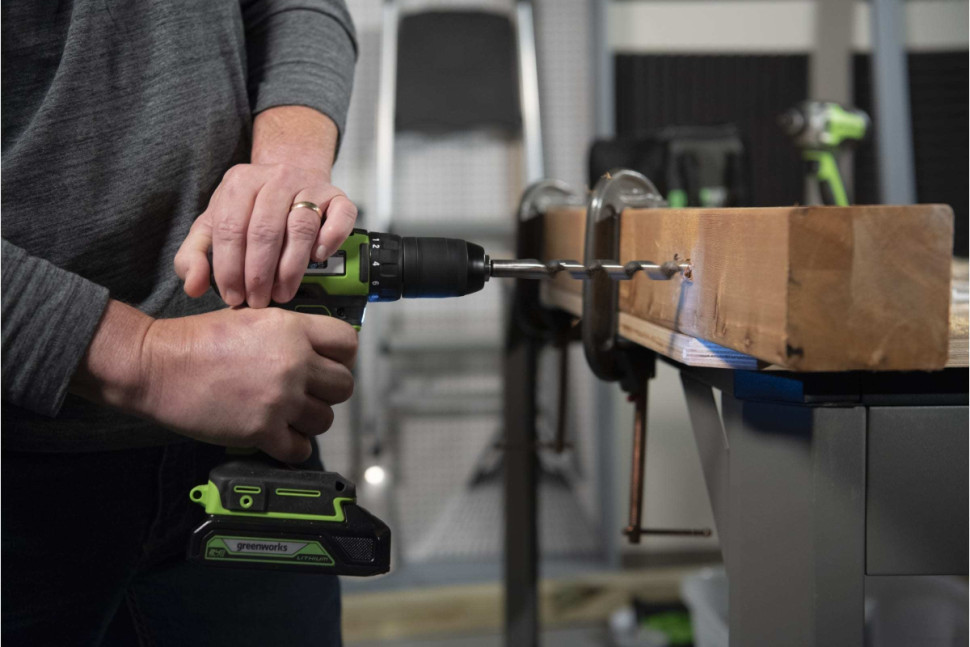 Ударная дрель-шуруповерт Greenworks GD24ID3 3704107 (без АКБ)