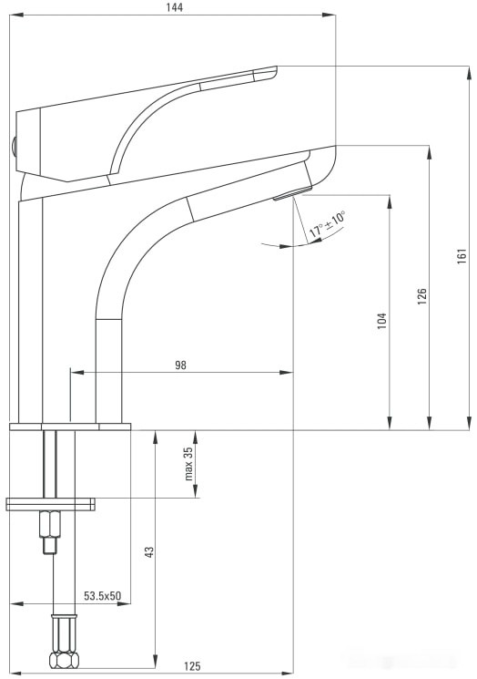 Смеситель Deante Hiacynt Bianco BQH A20M Смеситель Deante Hiacynt Bianco BQH A20M