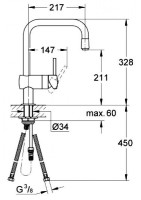 Смеситель Grohe Minta DN 15 (32067000)
