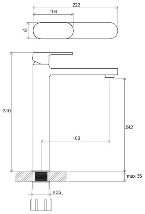 Смеситель Ravak Chrome CR 015.00 311 Смеситель Ravak Chrome CR 015.00 311