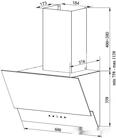 Вытяжка Grand Gloucester 60 (белый/нержавеющая сталь) Вытяжка Grand Gloucester 60 (белый/нержавеющая сталь)