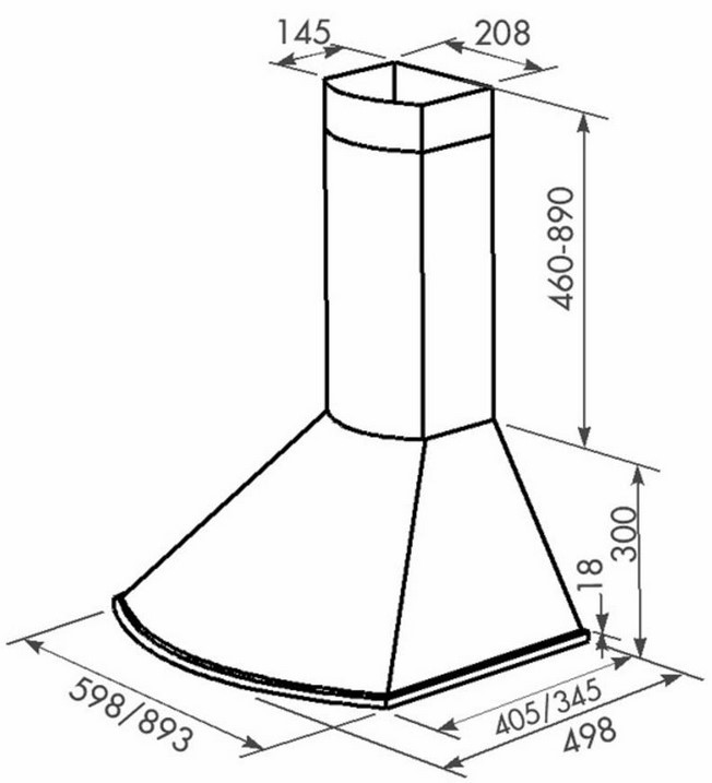 Вытяжка ZorG Technology Bora 1000 90 M белая