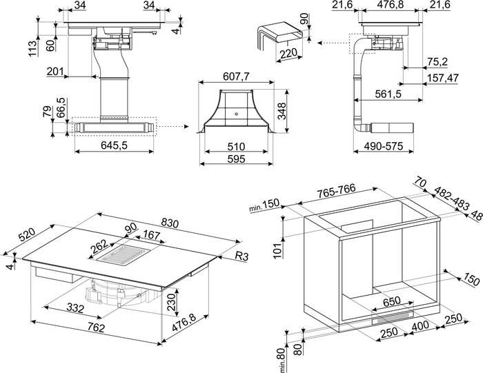 Варочная панель Smeg HOBD482D Варочная панель Smeg HOBD482D
