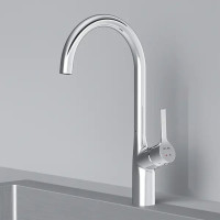 Кухонная мойка Saniteco 6550-L + Spike F9S07000 (хром, с сифоном, дозатором и коландером)