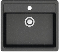 Кухонная мойка Berge BR-5750 + смеситель AM.PM Like Like F8005022 (черный)