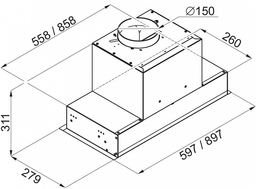 Вытяжка Maunfeld Fantasy 90 (черный)
