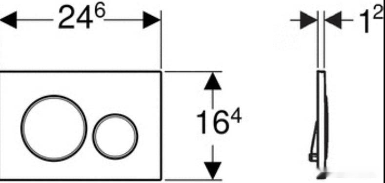 Панель смыва Geberit Sigma 20 115.882.DW.1 (черный матовый) Панель смыва Geberit Sigma 20 115.882.DW.1 (черный матовый)