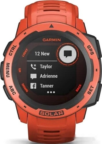 Умные часы Garmin Instinct Solar (красное пламя)