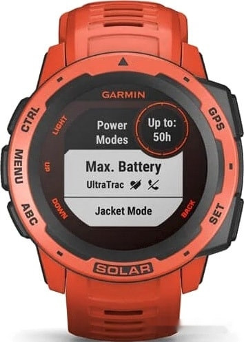 Умные часы Garmin Instinct Solar (красное пламя)