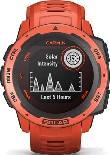 Умные часы Garmin Instinct Solar (красное пламя)