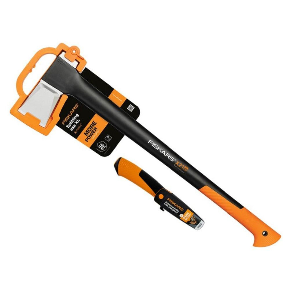 Топор колун Fiskars Х21 + универсальный нож