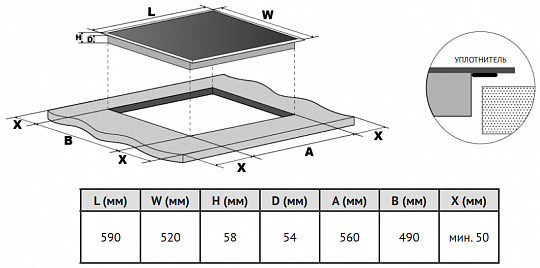 Варочная панель Korting HI 64560 BB Варочная панель Korting HI 64560 BB