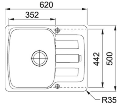 Кухонная мойка Franke AZG 611-62 оникс Кухонная мойка Franke AZG 611-62 оникс
