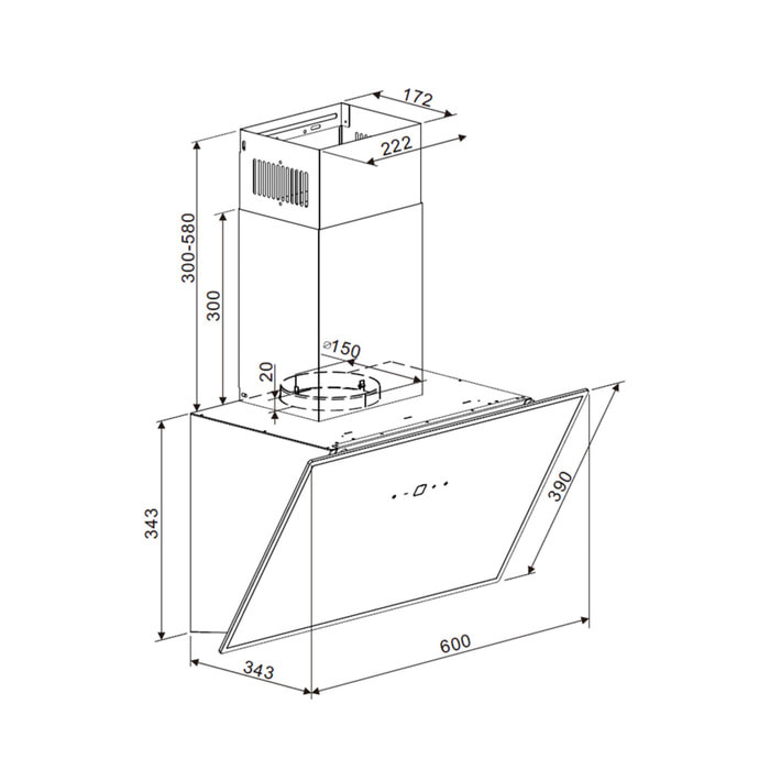 Вытяжка Maunfeld EAGLE 850 60 Glass Black Вытяжка Maunfeld EAGLE 850 60 Glass Black