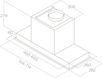 Вытяжка Elica Hidden 2.0 @ IX/A/60 PRF0164340