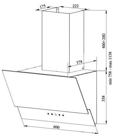 Вытяжка Grand Gloucester 60 (черный/белый)