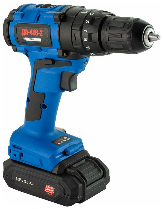 Ударная дрель-шуруповерт Витязь ДА-418-2 (с 2-мя АКБ, кейс) Ударная дрель-шуруповерт Витязь ДА-418-2 (с 2-мя АКБ, кейс)