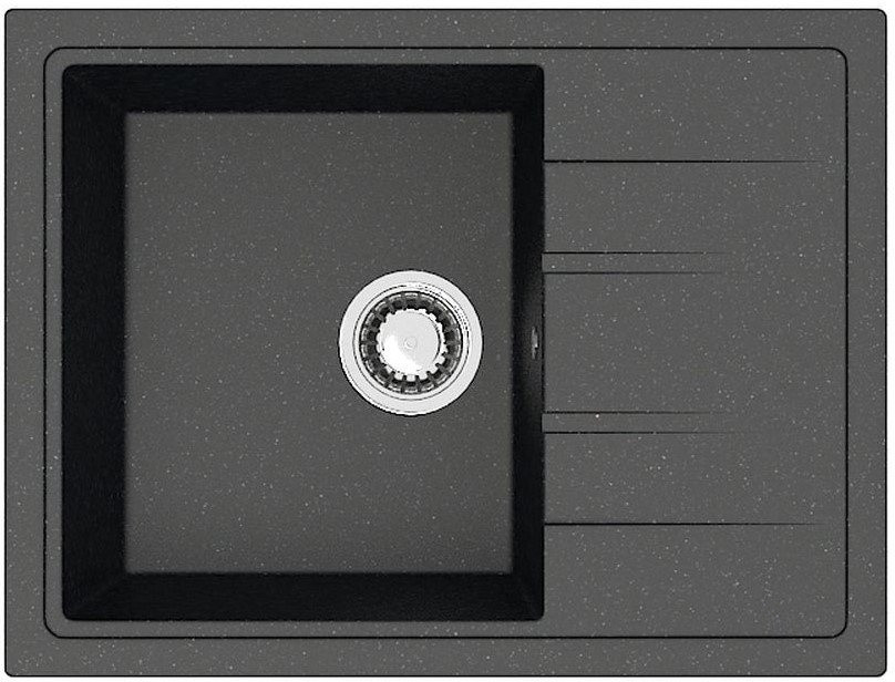 Кухонная мойка Berge BR-5850 + смеситель AM.PM Like F8007122 (черный)