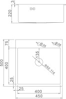 Кухонная мойка Astir Decor Satin 45x50 (с сифоном, дозатором и коландером)