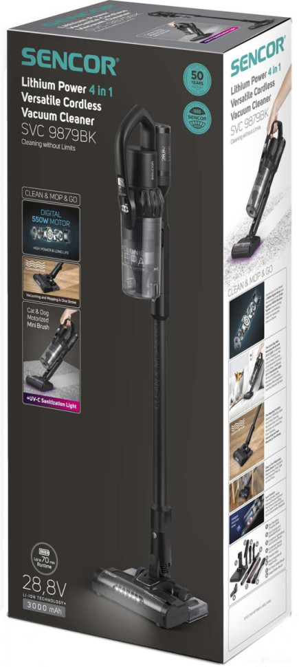 Вертикальный пылесос с влажной уборкой Sencor SVC 9879BK Вертикальный пылесос с влажной уборкой Sencor SVC 9879BK
