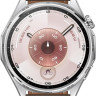 Умные часы Huawei Watch GT 6 46 мм (серебристый, с коричневым кожаным ремешком, международная версия)
